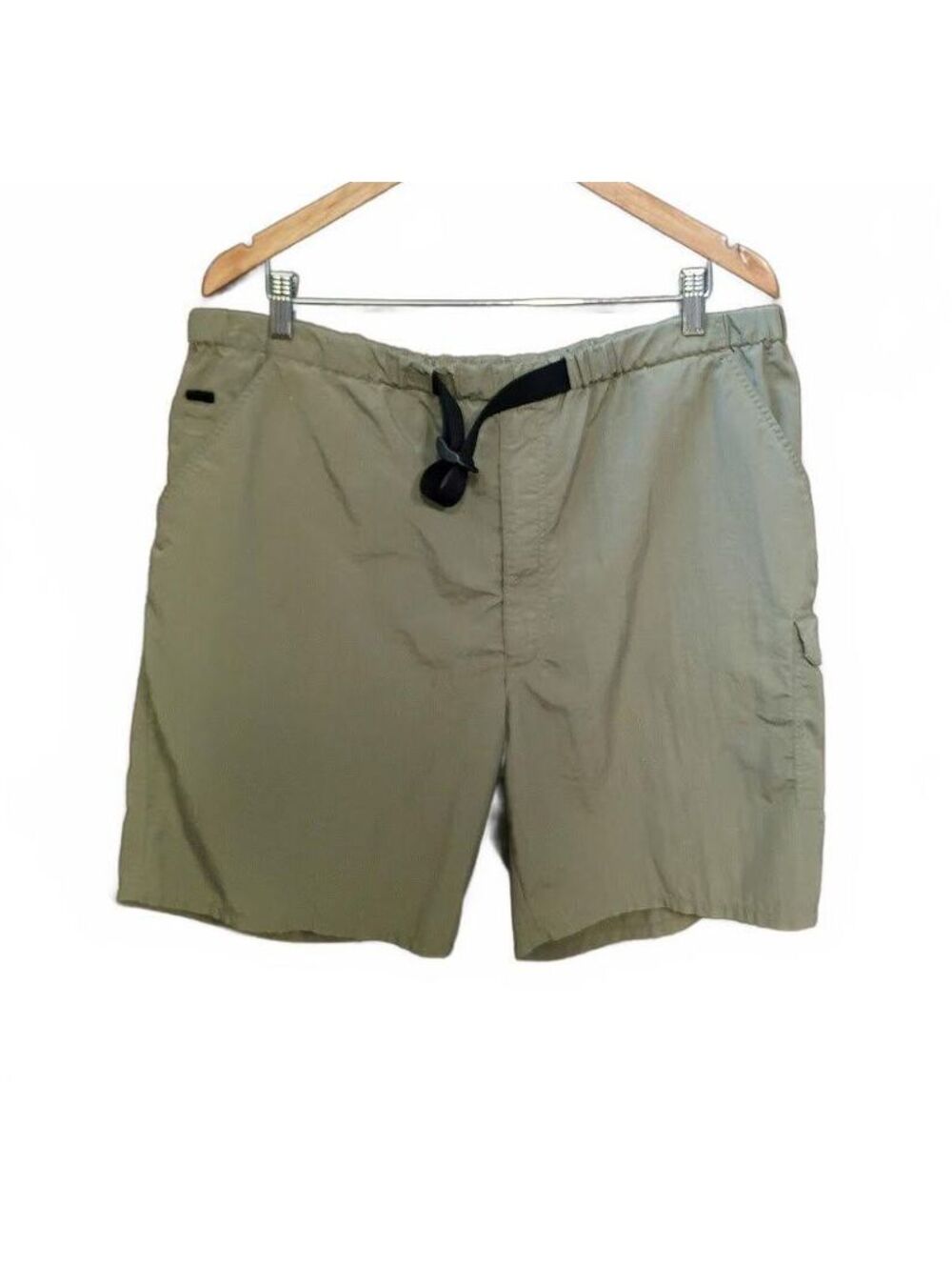 Lightweight Cargo Trekking Shorts with Elastic Waistband, Size L